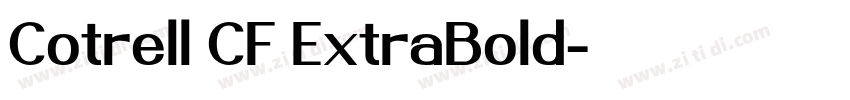 Cotrell CF ExtraBold字体转换